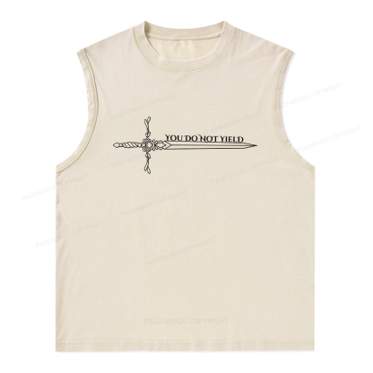 Pagewings You Do Not Yield Unisex Washed Tank Top