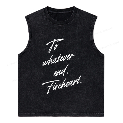 Pagewings To Whatever End Fireheart Unisex Washed Tank Top