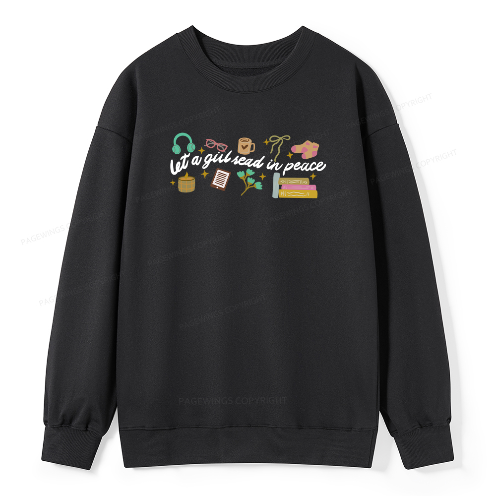 Pagewings Let a Girl Read in Peace Unisex Classic Sweatshirt