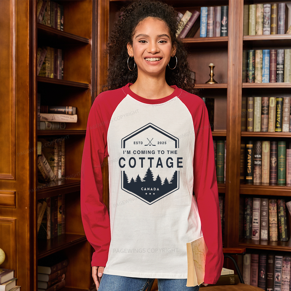 Pagewings Coming To The Cottage Long Sleeve Raglan T-shirt