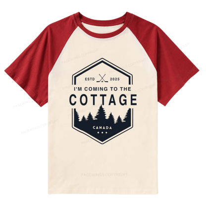 Pagewings Coming To The Cottage Raglan T-shirt