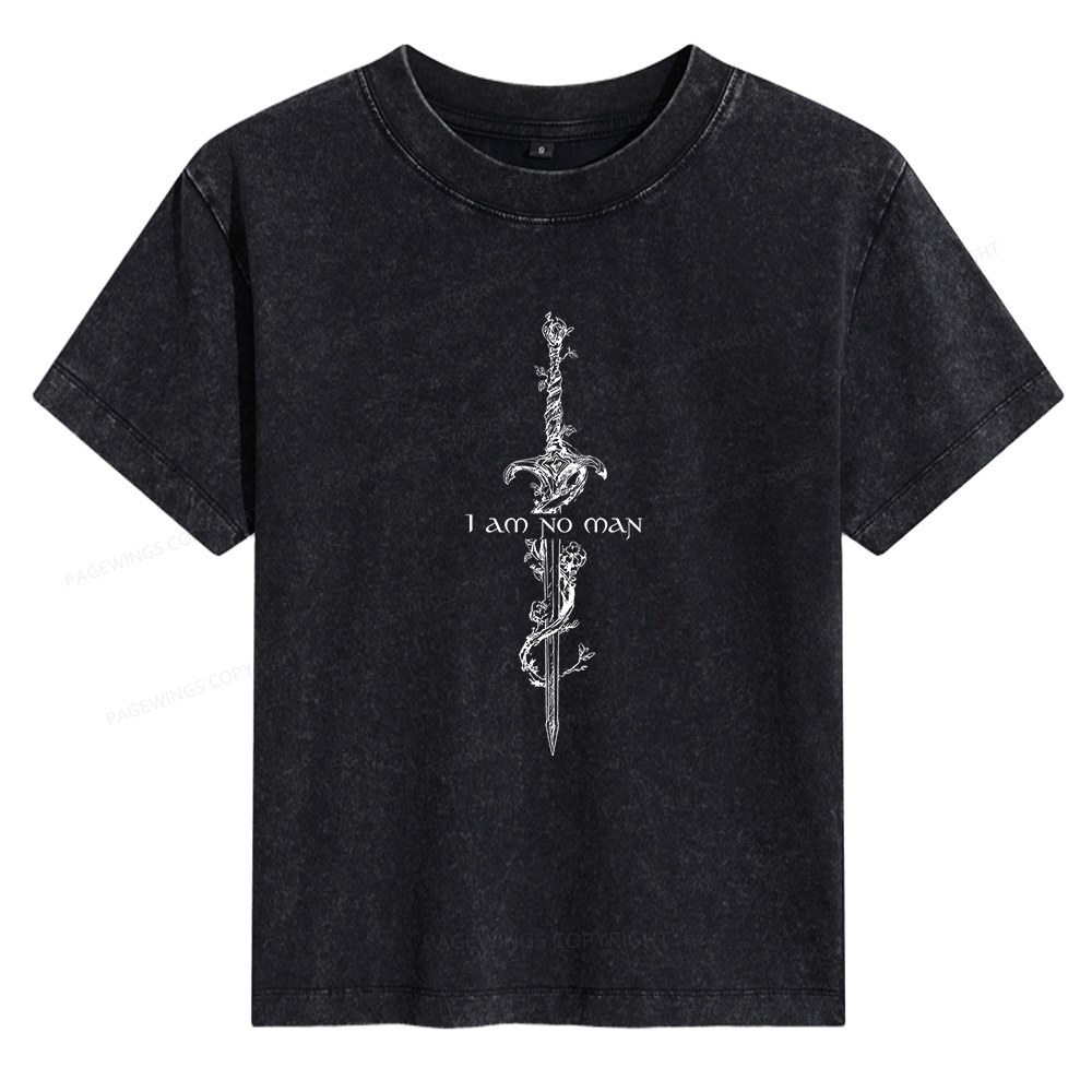 Pagewings I Am No Man Women's Washed T-shirt