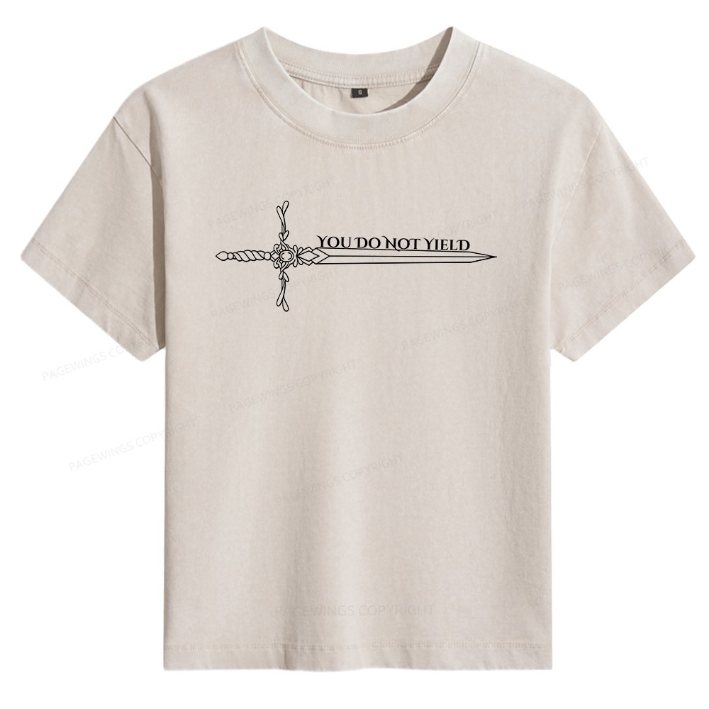 Pagewings You Do Not Yield Women's Washed T-shirt