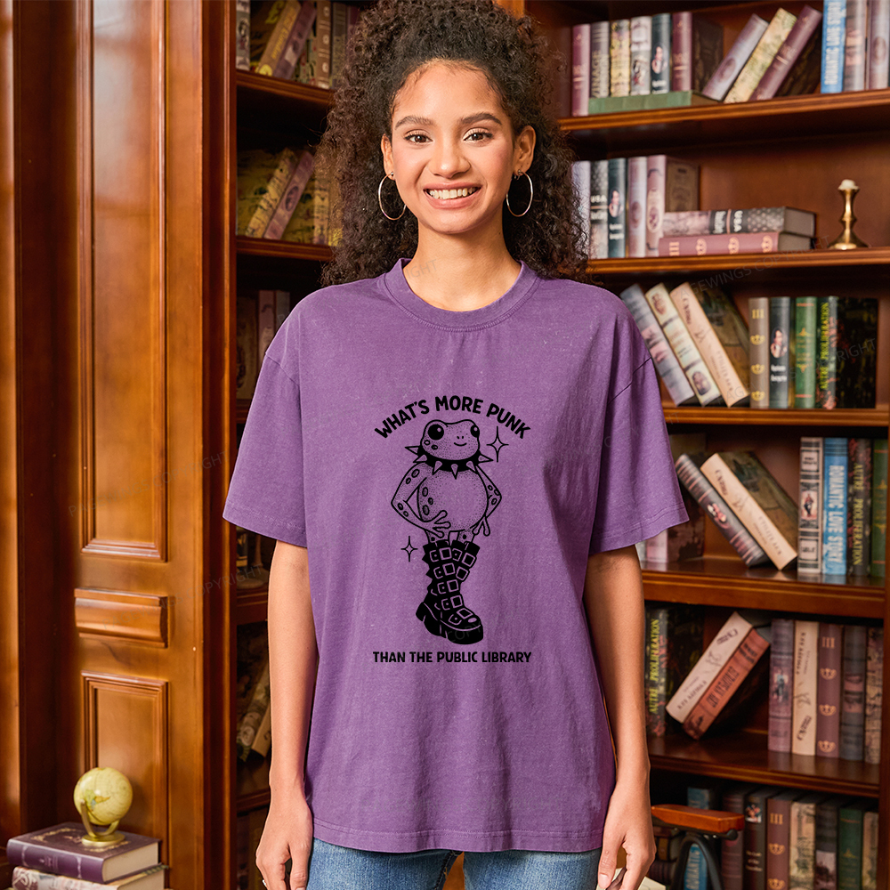 Pagewings What's More Punk Than The Public Library Unisex Washed T-shirt