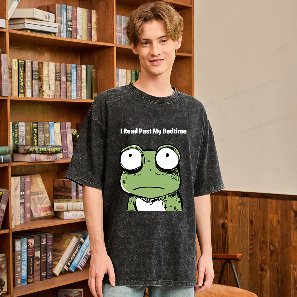 Pagewings I Read Past My Bedtime  Unisex Washed T-shirt