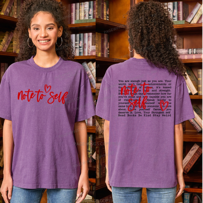 Pagewings Note To Self Unisex Washed T-shirt