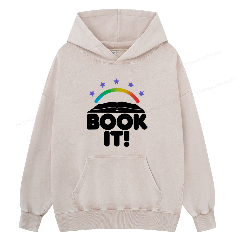 Pagewings Book It Unisex Washed Hoodie