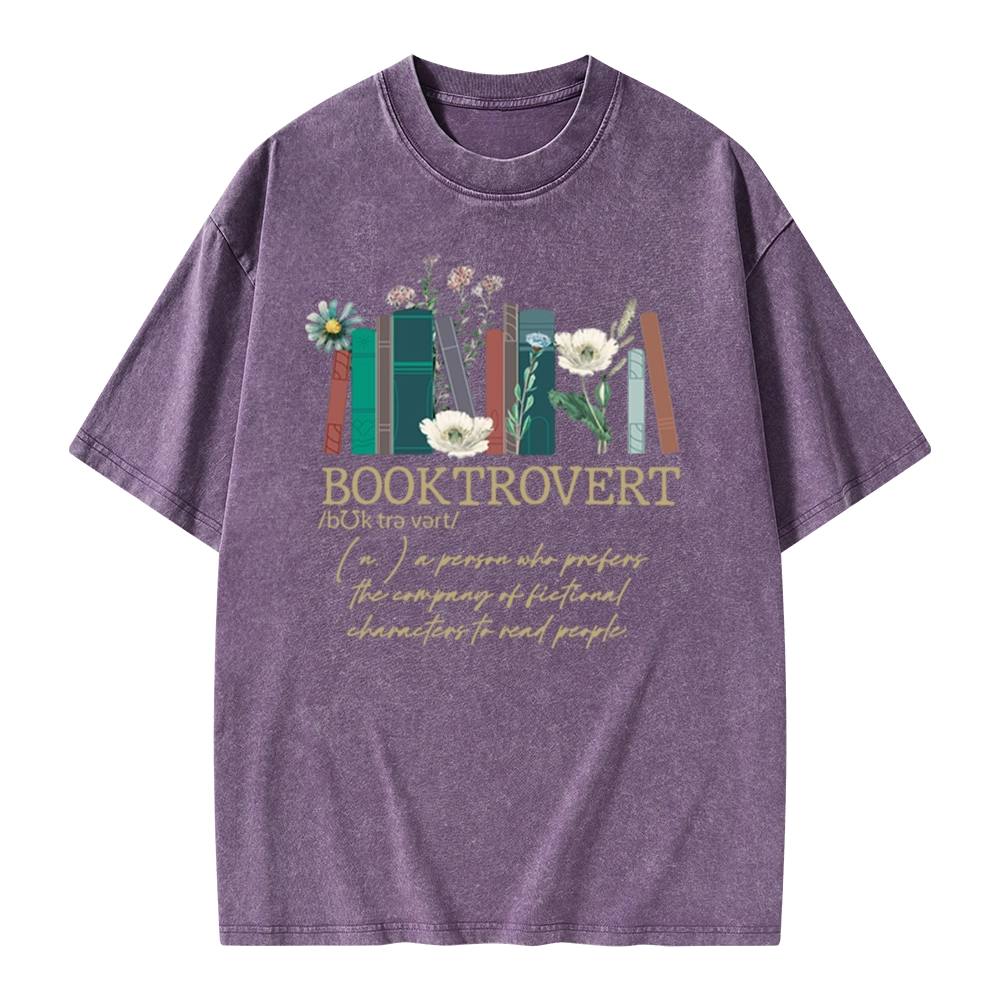 Pagewings Booktrovert Unisex Washed T-shirt