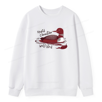 Pagewings Stupid Canadian Wolf Bird Classic Sweatshirt