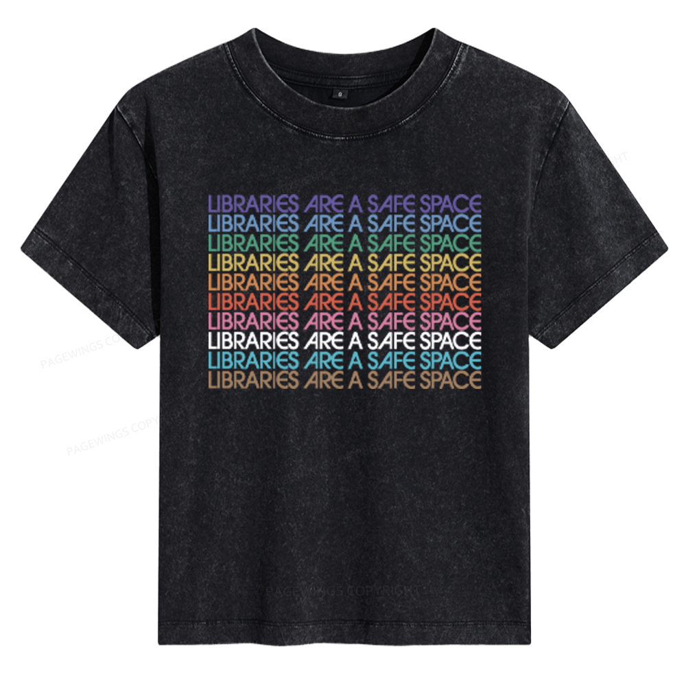 Pagewings Libraries Are For Everyone Women's Washed T-shirt