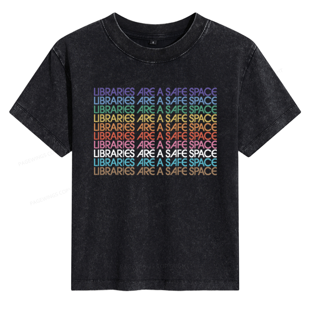 Pagewings Libraries Are For Everyone Women's Washed T-shirt