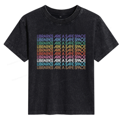 Pagewings Libraries Are For Everyone Women's Washed T-shirt