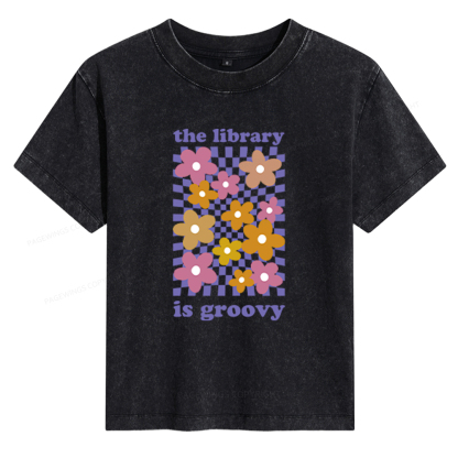 Pagewings The Library is Groovy Women's Washed T-shirt