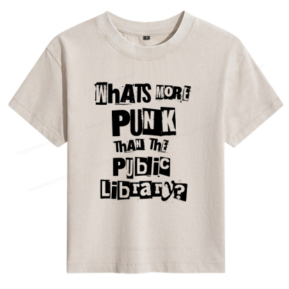 Pagewings What's More Punk Than The Public Library Women's Washed T-shirt