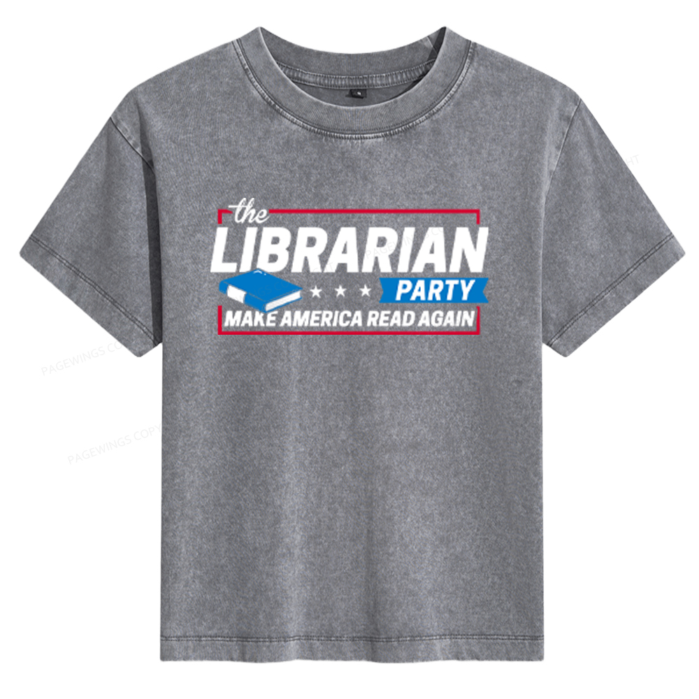 Pagewings The Librarian Party Women's Washed T-shirt