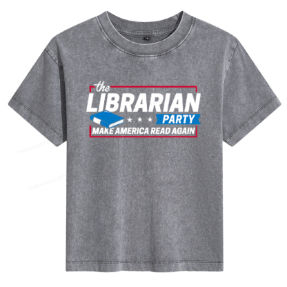 Pagewings The Librarian Party Women's Washed T-shirt