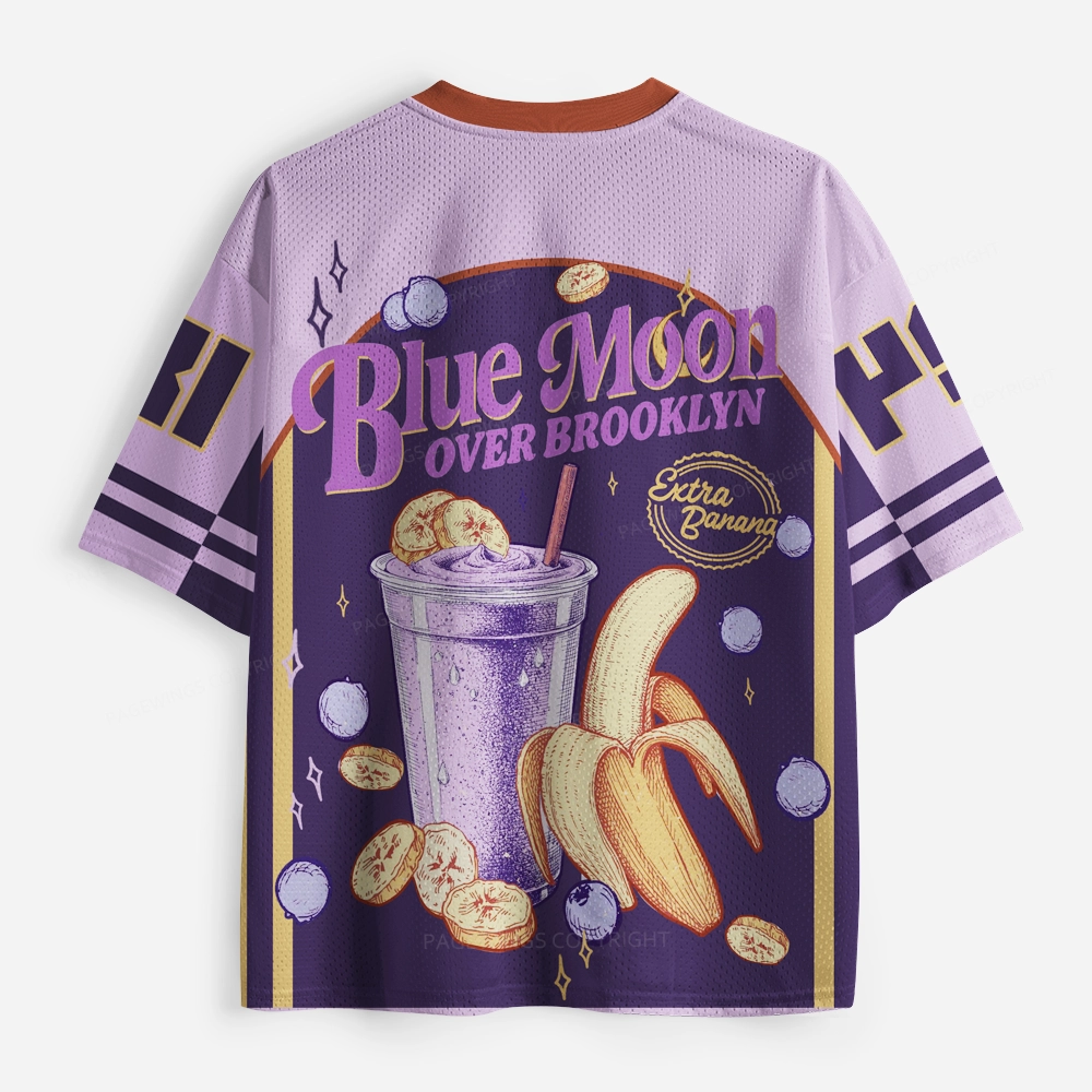 Pagewings Blue Moon Over Brooklyn Unisex Mesh Jersey