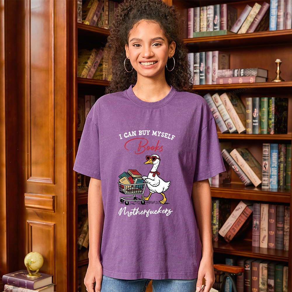 Pagewings I Can Buy Myself Books Unisex Washed T-shirt