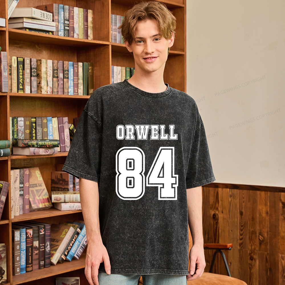 Pagewings Orwell 84 Unisex Washed T-shirt