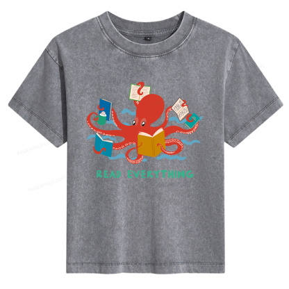 Pagewings Read Everything Women's Washed T-shirt