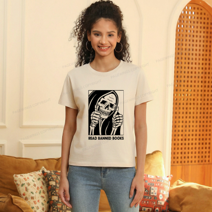 Pagewings Read Banned Books Women's Washed T-shirt