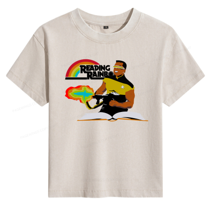 Pagewings Reading Rambo Women's Washed T-shirt