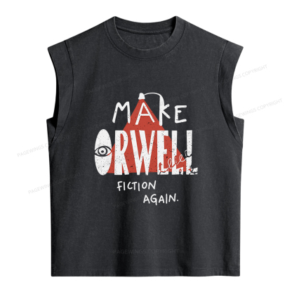 Pagewings Make Orwell Fiction Again Women's Washed Tank Top