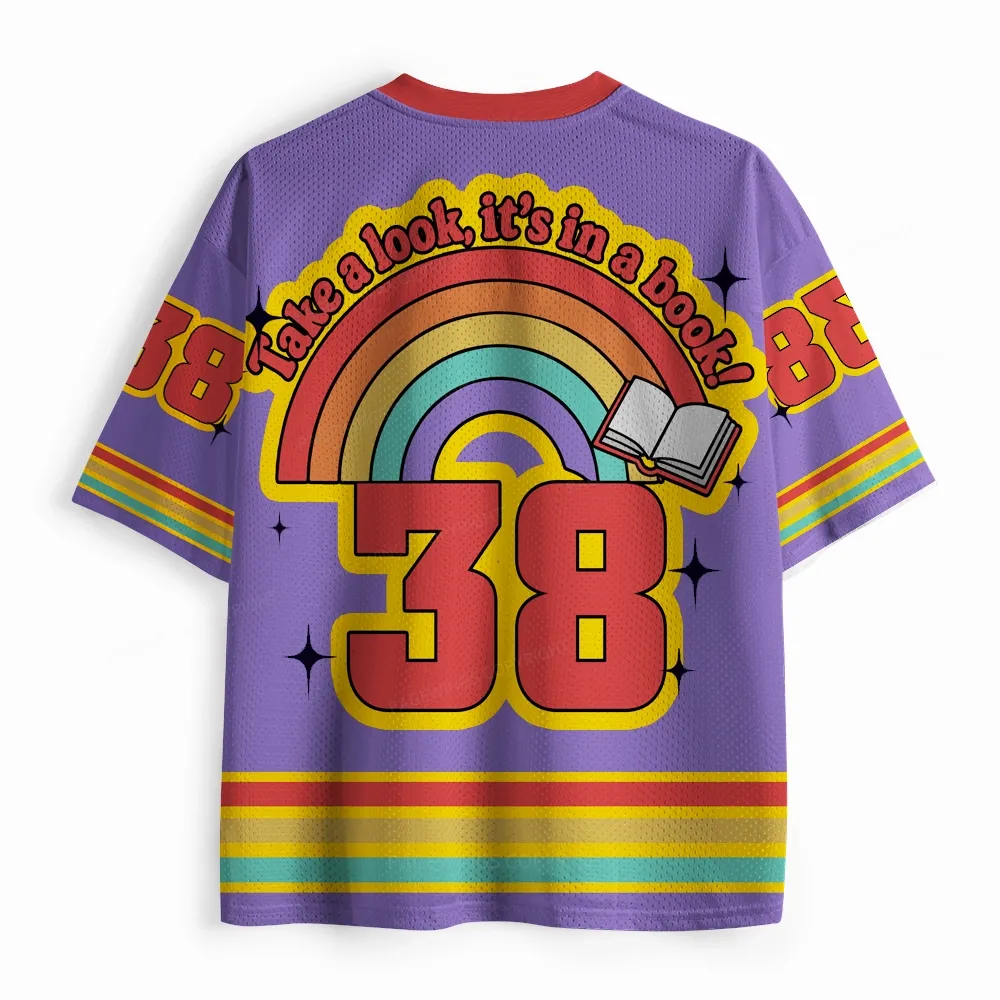 Pagewings Take A Look It's In A Book Unisex Mesh Jersey