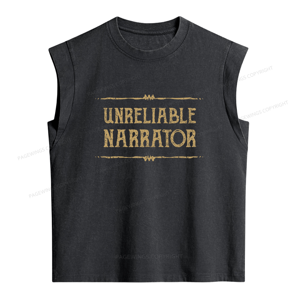 Pagewings Unreliable Narrator Women's Washed Tank Top