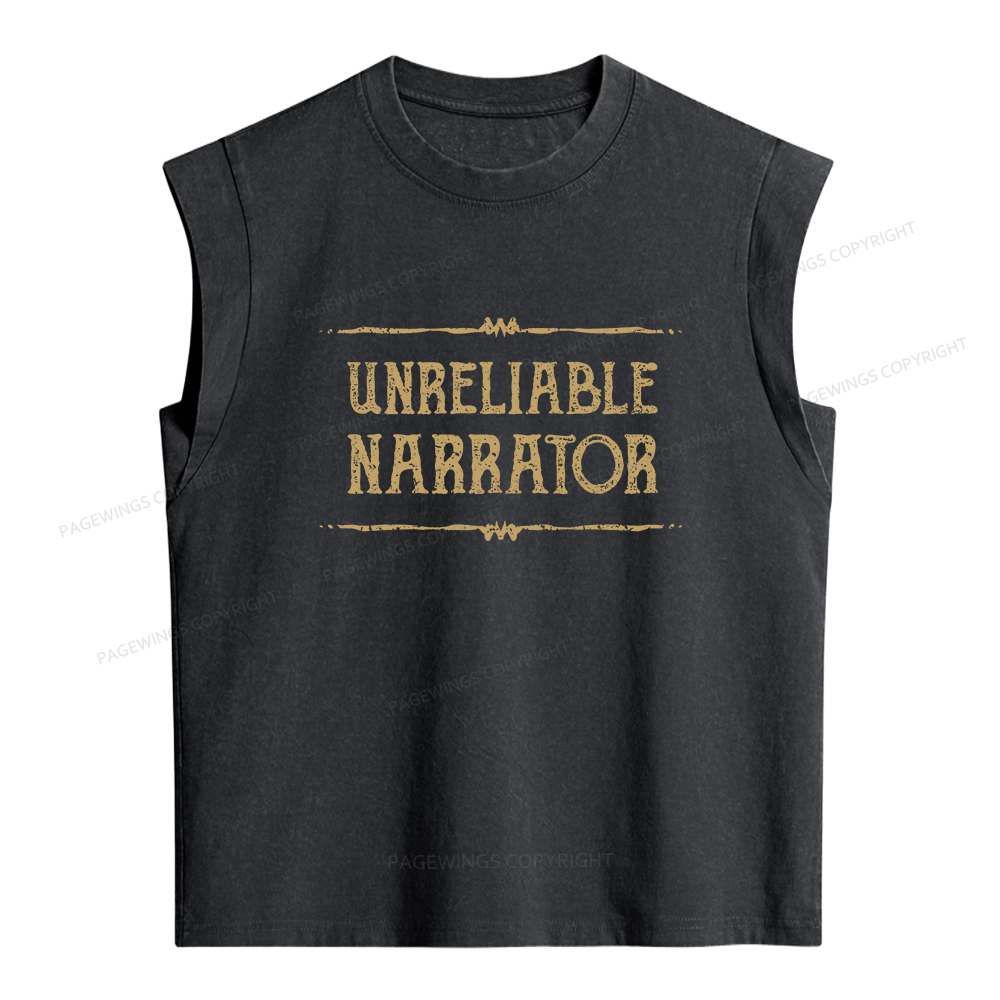 Pagewings Unreliable Narrator Women's Washed Tank Top