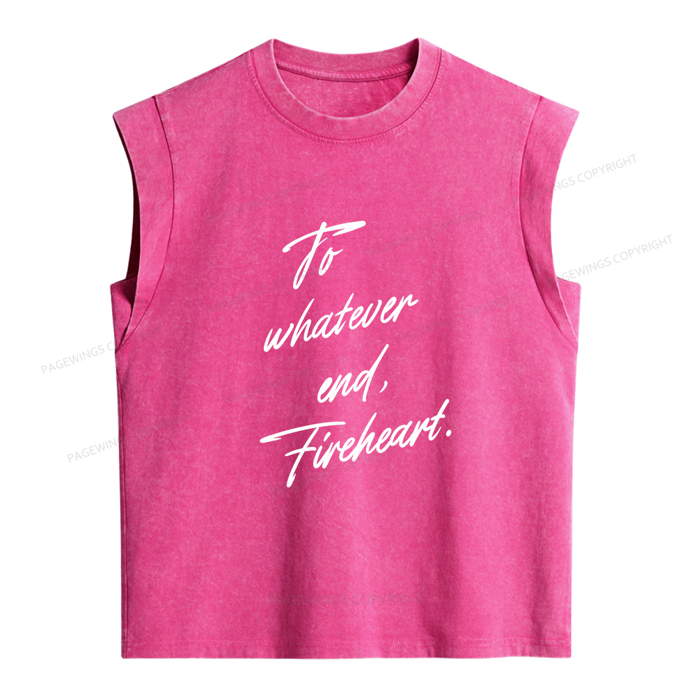 Pagewings To Whatever End Fireheart Women's Washed Tank Top