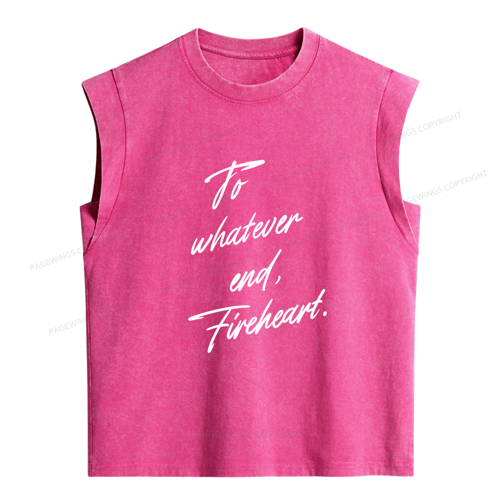 Pagewings To Whatever End Fireheart Women's Washed Tank Top