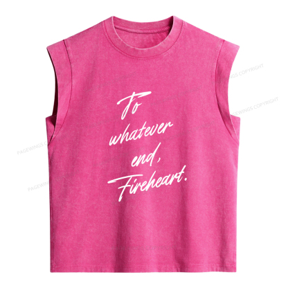 Pagewings To Whatever End Fireheart Women's Washed Tank Top