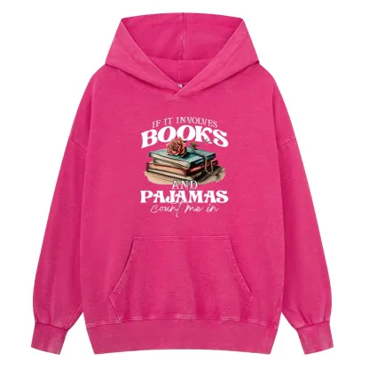 Pagewings Books And Pajamas Unisex Washed Hoodie
