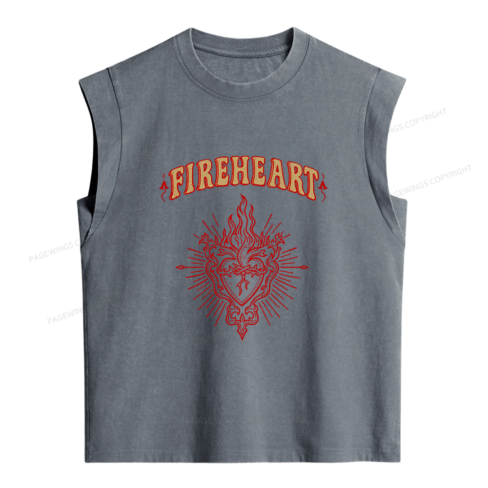 Pagewings Fireheart Women's Washed Tank Top