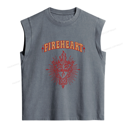 Pagewings Fireheart Women's Washed Tank Top