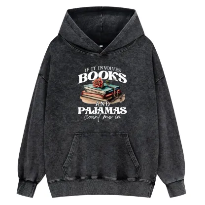 Pagewings Books And Pajamas Unisex Washed Hoodie