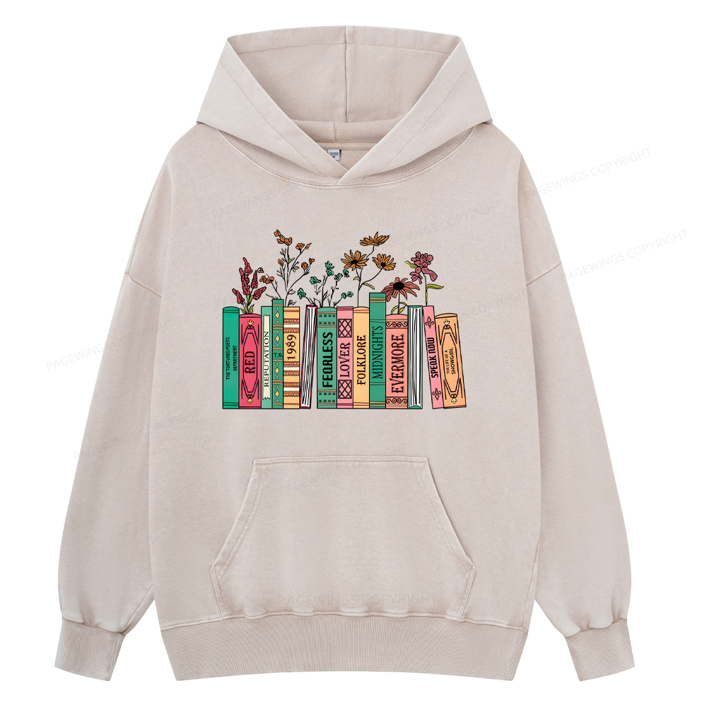 Pagewings Book Lover Unisex Washed Hoodie