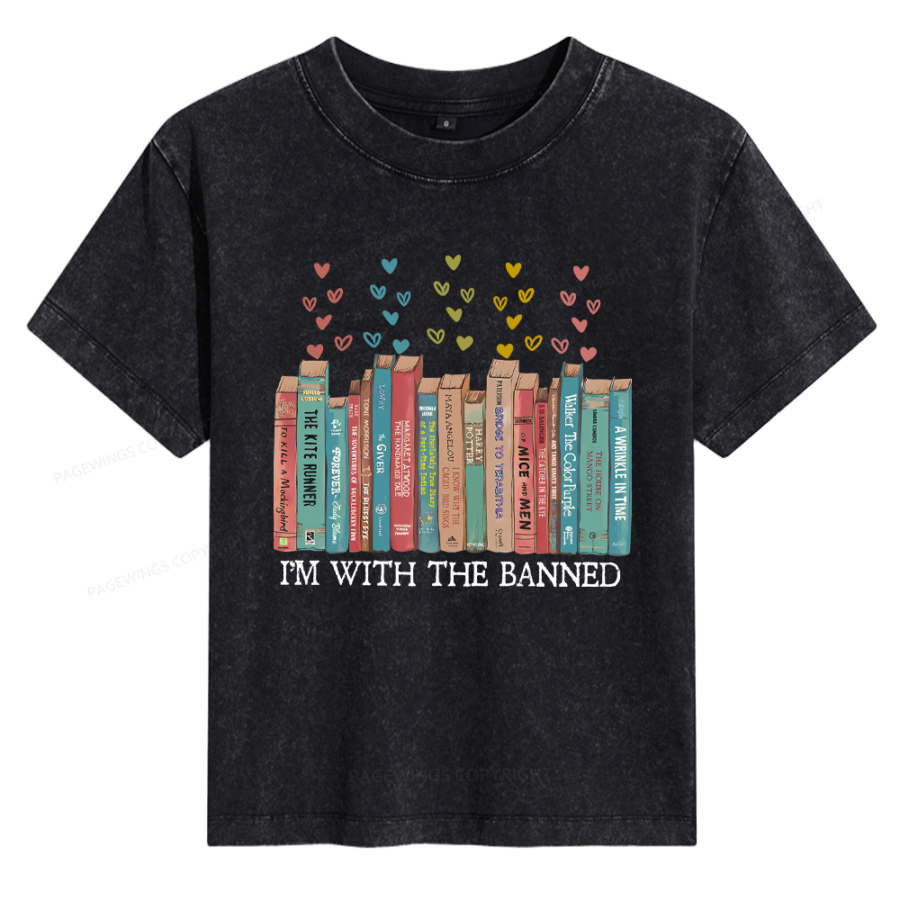 Pagewings I'm With The Banned Women's Washed T-shirt