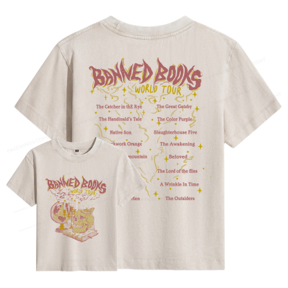 Pagewings Banned Books World Tour Women's Washed T-shirt