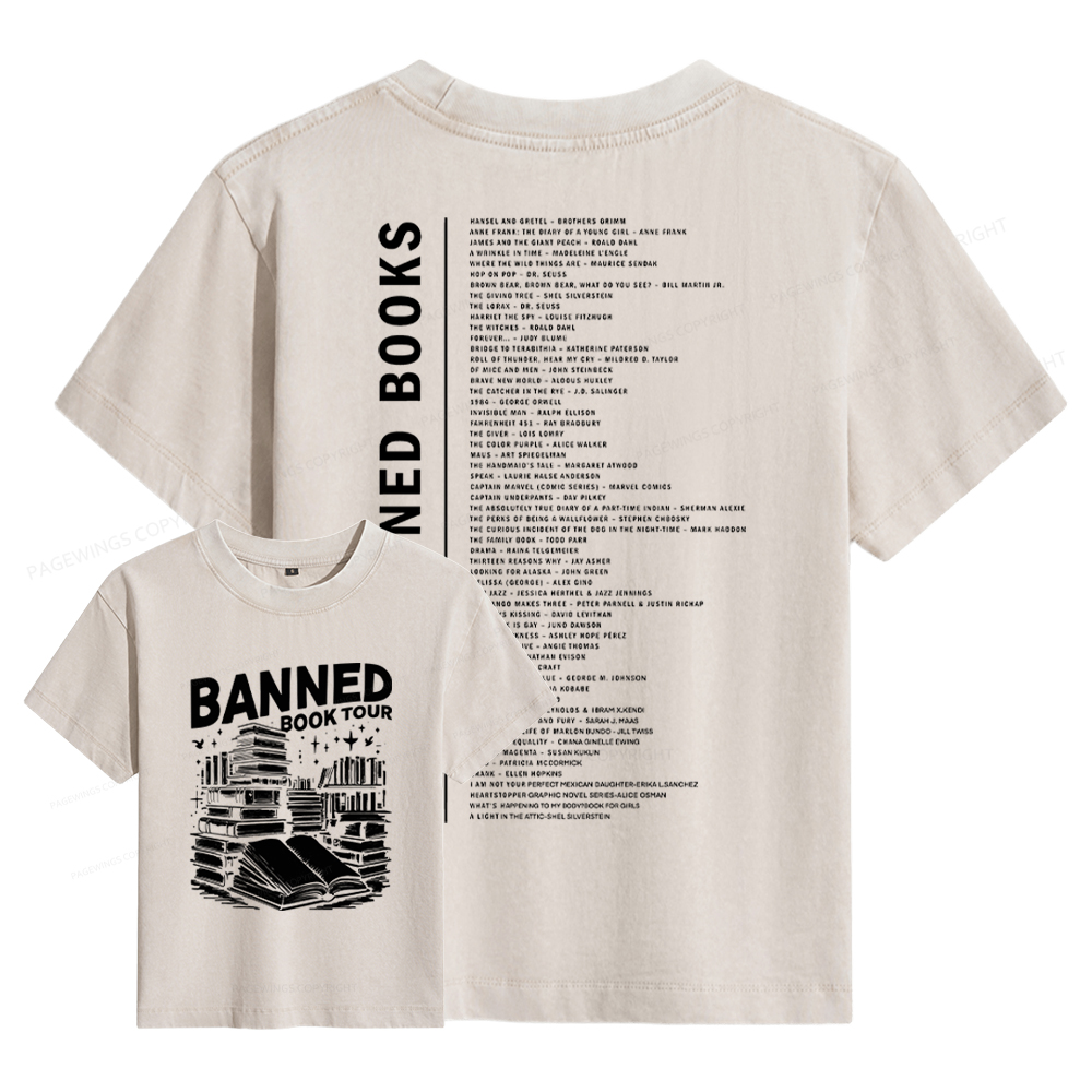 Pagewings Banned Books Tour Women's Washed T-shirt