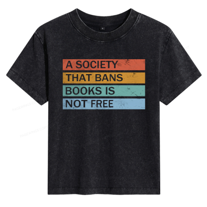 Pagewings Read Banned Books Women's Washed T-shirt