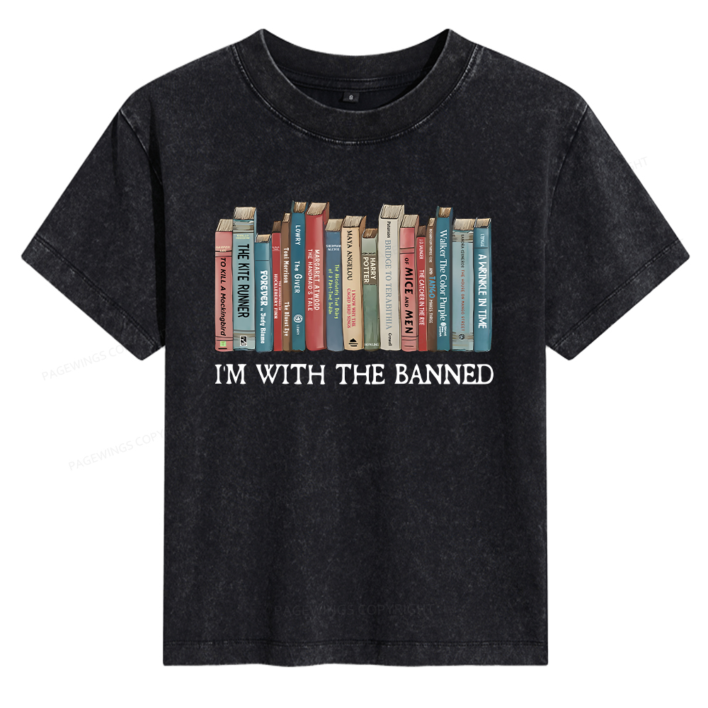 Pagewings I'm With The Banned Women's Washed T-shirt