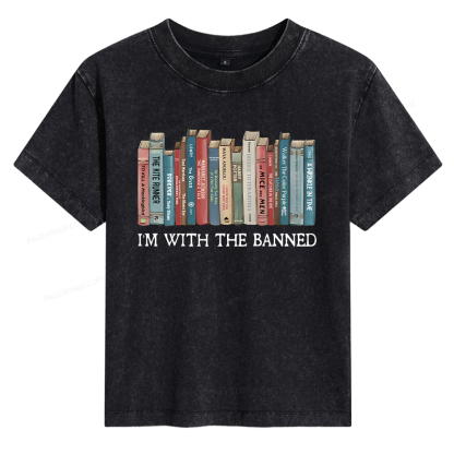 Pagewings I'm With The Banned Women's Washed T-shirt