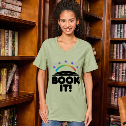Pagewings Book It V-neck T-shirt
