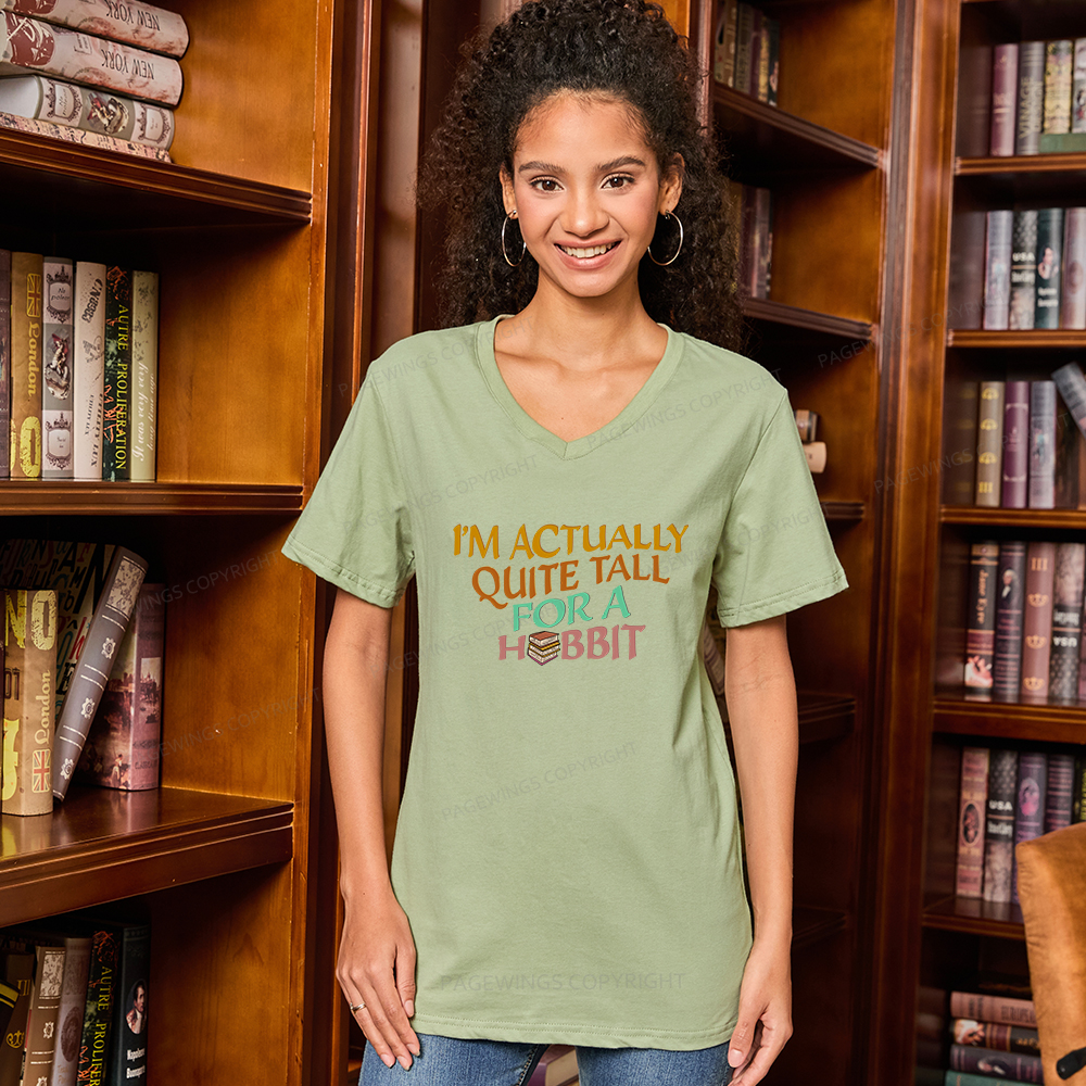 Pagewings I'm Actually Quite Tall V-neck T-shirt