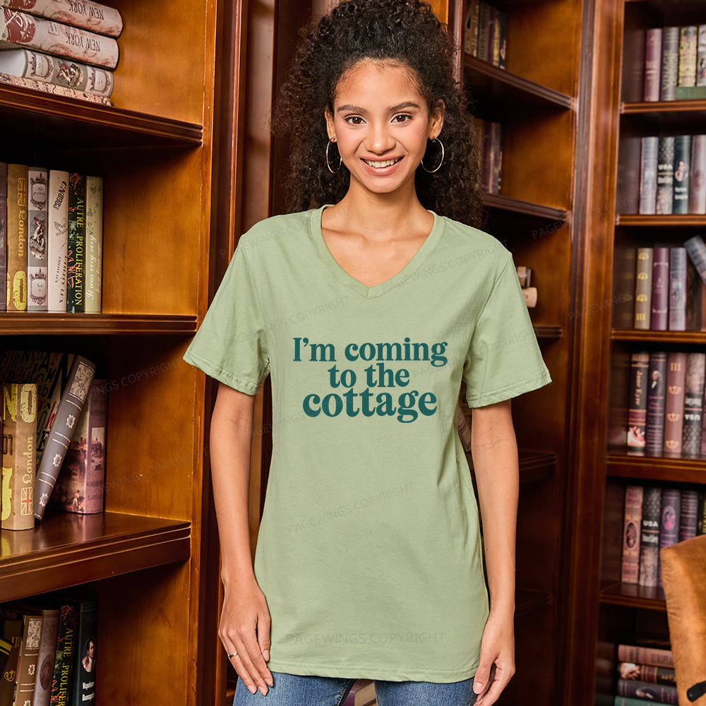 Pagewings I'm Coming To The Cottage V-neck T-shirt