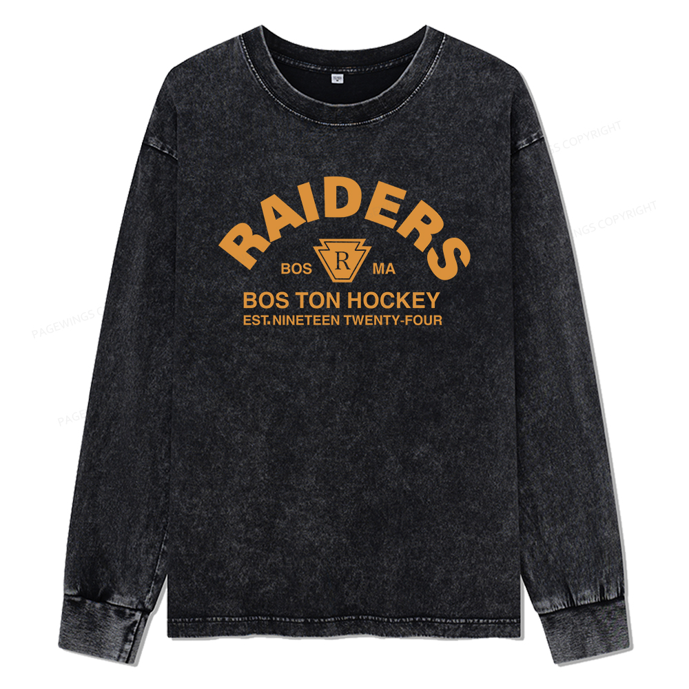 Pagewings Romance Book Unisex Washed Long Sleeve T-shirt