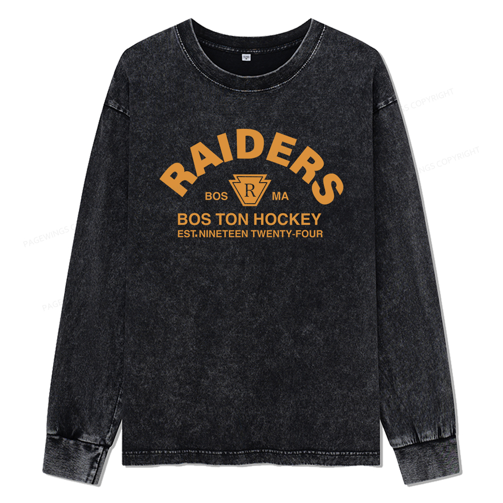 Pagewings Romance Book Unisex Washed Long Sleeve T-shirt