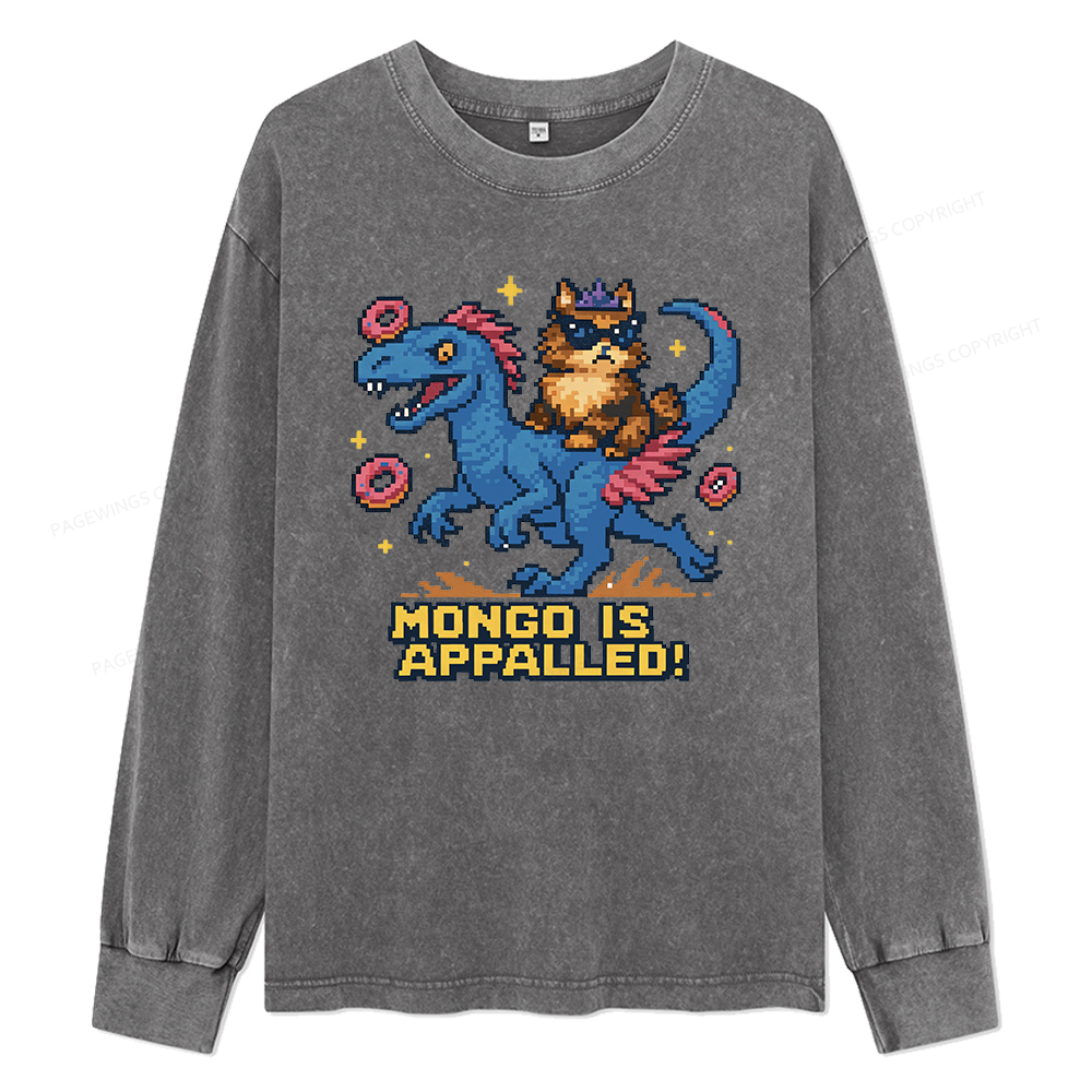 Pagewings Mongo Is Appalled Unisex Washed Long Sleeve T-shirt